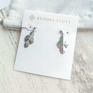 Kendra Scott Silver Metal Drop Earrings - Abbie